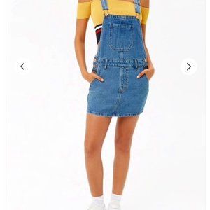 Forever 21 Medium Blue Denim Overall Skirt Size L